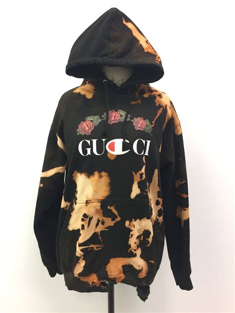 gucci hoodie black|gucci distressed hoodie.